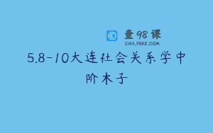 5.8-10大连社会关系学中阶木子