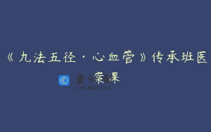 《九法五径·心血管》传承班医案课