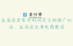 亚马逊卖家月利润百万的推广秘诀，亚马逊出海电商教程