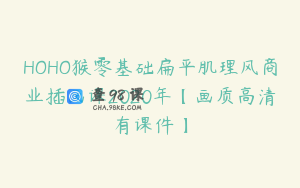 HOHO猴零基础扁平肌理风商业插画课2020年【画质高清有课件】