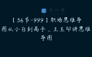 【36节-999】职场思维导图从小白到高手_王玉印讲思维导图