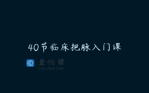 40节临床把脉入门课