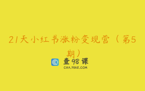 21天小红书涨粉变现营（第5期）