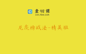 龙虎榜战法-精英班