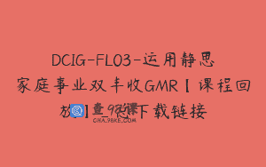 DCIG-FL03-运用静思家庭事业双丰收GMR【课程回放】_总下载链接