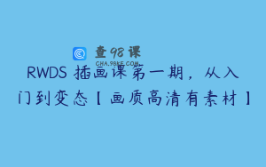 RWDS 插画课第一期，从入门到变态【画质高清有素材】