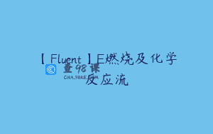 【Fluent】E燃烧及化学反应流