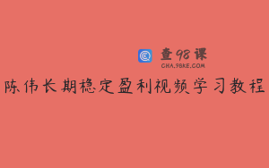 陈伟长期稳定盈利视频学习教程