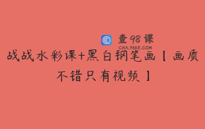 战战水彩课+黑白钢笔画【画质不错只有视频】