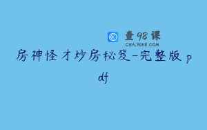 房神怪才炒房秘笈-完整版 pdf