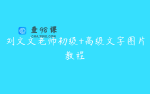 刘文文老师初级+高级文字图片教程
