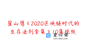 翟山鹰《2020区块链时代的生存法则全集》10集视频