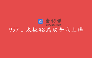 997_太极48式散手线上课