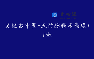 灵枢古中医-五行脉临床高级11班
