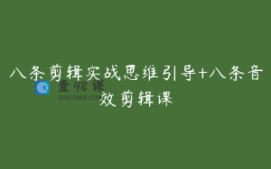 八条剪辑实战思维引导+八条音效剪辑课