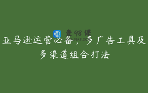 亚马逊运营必备，多广告工具及多渠道组合打法