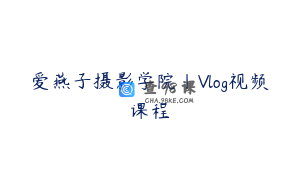 爱燕子摄影学院丨Vlog视频课程