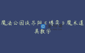 魔法公园谈苏阳《博弈》魔术道具教学