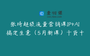 张琦超级流量营销课IP+AI搞定生意（5月新课）干货十