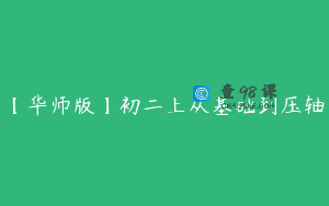 【华师版】初二上从基础到压轴