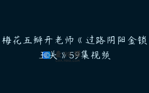 梅花五瓣开老师《过路阴阳金锁玉关》59集视频