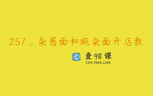 257_杂酱面和豌杂面开店教程