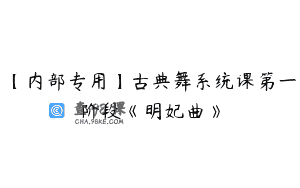 【内部专用】古典舞系统课第一阶段《明妃曲》