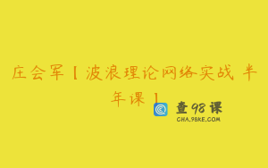 庄会军【波浪理论网络实战 半年课】