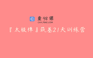 『太极禅』筑基21天训练营
