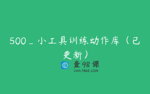 500_小工具训练动作库（已更新）