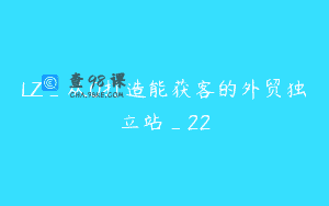 LZ_从0打造能获客的外贸独立站_22
