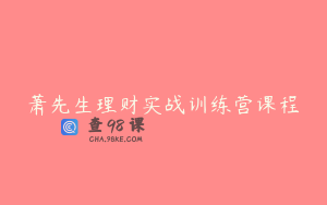 萧先生理财实战训练营课程