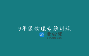 9年级物理专题训练