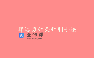 郭海勇针灸针刺手法