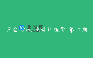 只会炒股 股哥训练营 第六期