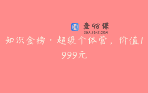 知识金榜·超级个体营，价值1999元