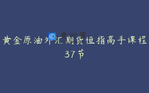 黄金原油外汇期货恒指高手课程37节