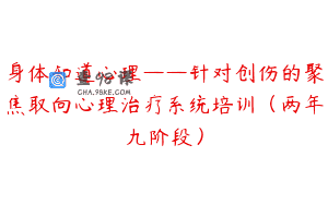 身体知道心理——针对创伤的聚焦取向心理治疗系统培训（两年九阶段）