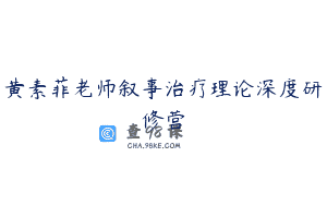 黄素菲老师叙事治疗理论深度研修营