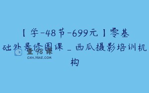 【学-48节-699元】零基础外景修图课_西瓜摄影培训机构