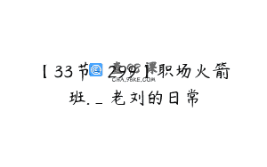 【33节-￥299】职场火箭班._老刘的日常