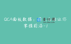 QCA面板数据：用大白话让你掌握前沿-1