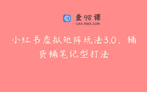 小红书虚拟矩阵玩法3.0，铺货铺笔记型打法