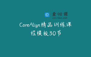 CoreAlign精品训练课程模板30节