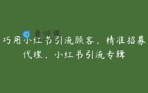 巧用小红书引流顾客，精准招募代理，小红书引流专辑
