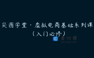 突围学堂·虚拟电商基础系列课(入门必修)