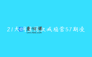 21天明星同款减脂营57期凌