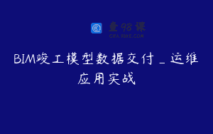 BIM竣工模型数据交付_运维应用实战