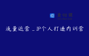 流量运营_IP个人打造内训营