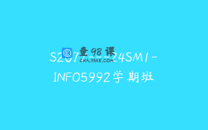 S2077—24SM1-INFO5992学期班